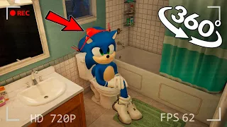 VR 360° SONIC stole my red PANTIES!/ Sonic in real life on camera