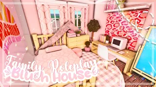 Family Roleplay Two Story Blush House I Bloxburg Speedbuild and Tour - iTapixca Builds