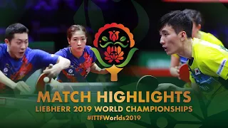 Xu Xin/Liu Shiwen vs Lee Sangsu/Jeon Jihee | 2019 World Championships Highlights (1/4)