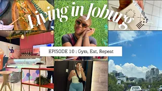 Ep.10 Gym, Eat, Repeat | trying new foods + exploring  || Black american living South Africa vlog