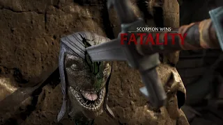 Mortal Kombat XL ALL FATALITIES On Reptile