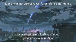 Opening Kimi No Na Wa (Lirik dan Terjemahan Bahasa Indonesia)