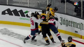 Connor Clifton High-Sticks Conor Sheary In The Face