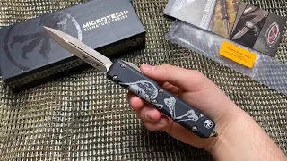 Microtech Ultratech right Death Card D/E Bronze Apocalyptic OTF