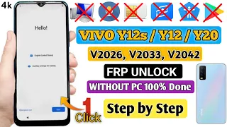 Vivo Y12s Frp Bypass | New Security 2024 | Vivo y12s email id bypass | Vivo (v2026) Without Pc