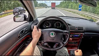 2003 Skoda Superb [2.8 V6 193HP] |0-100| POV Test Drive #1765 Joe Black