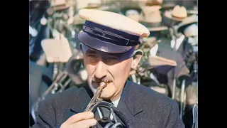 Festivities in the Dutch village of Grou in Friesland in 1923 in color! [A.I. enhanced & colorized]