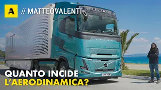 Quanto incide l'AERODINAMICA su un CAMION (elettrico o diesel)? VOLVO FH AERO