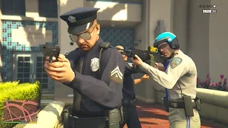 GTA 5 Police Officer Michael and Trevor's Los Santos Patrol/Five Star Escape | Sly