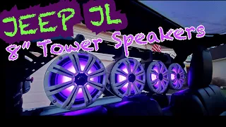 Jeep Wrangler JL Tower Speaker Installation From Kicker.  Upgrade to Livin' Loud!