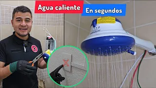 El mejor vídeo para tener agua caliente / Instala Fácil una regadera eléctrica Lorenzetti ⚡️🌀