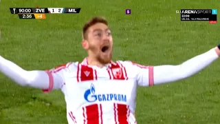 CRVENA ZVEZDA – MILAN 2:2, Milan Pavkov još jednom evropskom prvaku trese mrežu