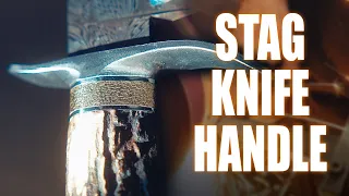 Crafting Stag Handle for Damascus Blade | Master Bladesmith | Wilburn Forge Series Part II