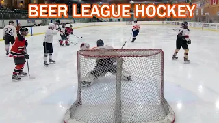 Beer League Hockey Highlights | GoPro Hockey Goalie Mic'd Up