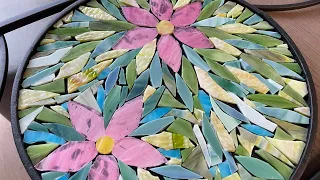 My first try at stained glass mosaic art