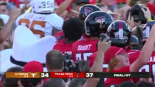 Texas Tech fans STORM the field as they beat a top-25 Texas team for the first time since 2008