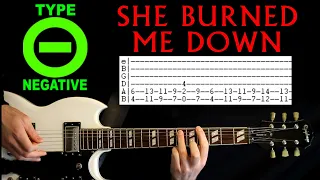 Type O Negative She Burned Me Down Guitar Lesson / Guitar Tab / Guitar Tabs / Chords / Guitar Cover