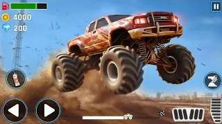 Hindi - Monster truck mega ramp extreme racing impossible gt car stunt driving #monsterjam