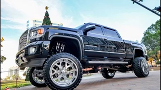 New 2015 GMC Denali on 12 Inch lift by FTS on 24 by 12 American Force RIms!