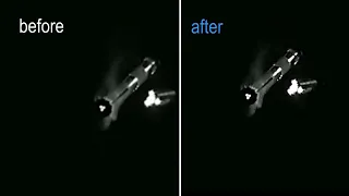 Stabilized Video of "Hot-Staging" of SpaceX IFT-2 rocket flight (November 18, 2023)