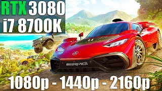 Forza Horizon 5 - RTX 3080 + i7 8700K - 1080p, 1440p & 4K Benchmarks - EXTREME Settings