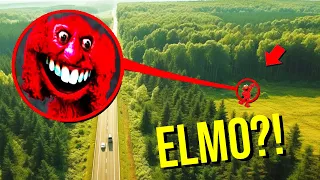 DRONE CATCHES CURSED ELMO AT THE HAUNTED TOWN SINGING! (Garry's Mod Sandbox)
