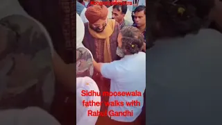 Sidhu moosewala father walks with rahul gandhi #bharatjodoyatra #sidhumoosewala #sidhu