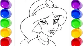 how to draw cute Disney Princess 👸  Drawing, colouring and painting for kids and toddlers