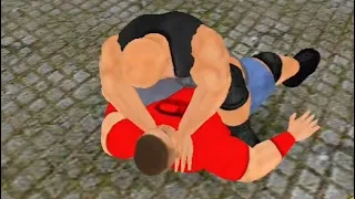 Steve Austin Attacks Cena at Locker Room - WR3D