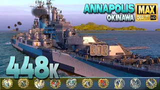 Super-Cruiser Annapolis with giantic 448k on map Okinawa - World of Warships