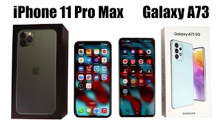 SAMSUNG Galaxy A73 vs iPhone 11 PRO MAX SPEED TEST