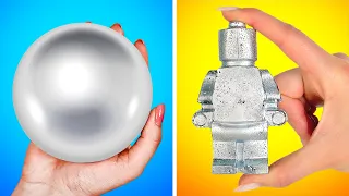 Cool Experiments At Home! || Mirror Polished Foil Ball And Lego Figures From Gallium