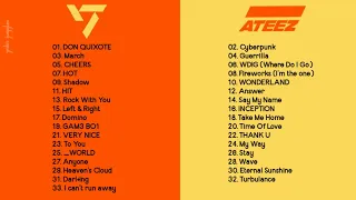 ATEEZ & SEVENTEEN PLAYLIST 2022 (energetic ⇒ calmer)