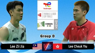 Lee Zii Jia vs Lee Cheuk Yiu - Thomas & Uber Cup Finals 2024 - Group D