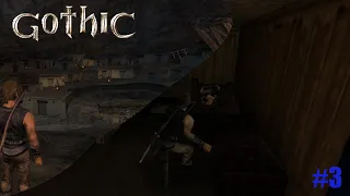 Ламповое прохождение Gothic 1 - ep3. Добрались до нового лагеря и воруем в старом.