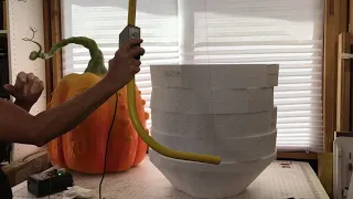 Giant Foam Pumpkin Carving Part 1