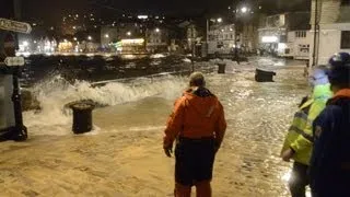 Storm tide strikes St Ives harbour