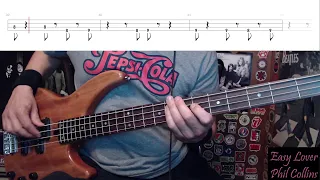 Easy Lover by Phil Collins - Bass Cover with Tabs Play-Along