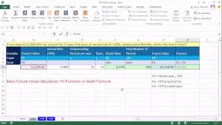 Excel Magic Trick 1138: Basic Future Value Calculation: FV Function or Math Formula