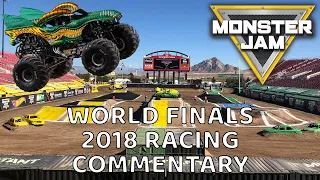 THE CLOSEST CHAMPIONSHIP RACE EVER! Monster Jam World Finals 2018 Racing Commentary