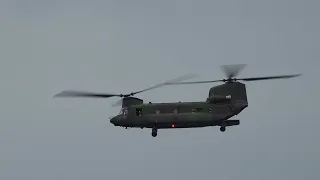 🚁 Boeing CH-47 Chinook Demo Over Lake Ontario at the Air Show 2023 🚁 Live Sounds! (4K HDR)