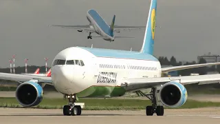 «Узбек» Резвый взлет с коротким разбегом. Boeing 767-33P(ER) Uzbekistan airways @Russpotter