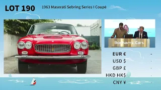 The auction of a 1963 Maserati Sebring Series I Coupé
