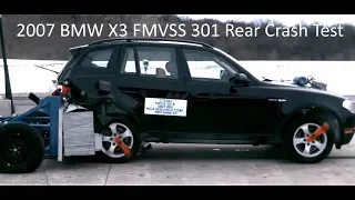 2003-2010 BMW X3 (E83) FMVSS 301 Rear Crash Test (50 Mph)