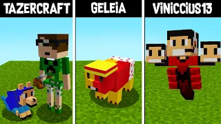 Transformei MOBS em YOUTUBERS no minecraft