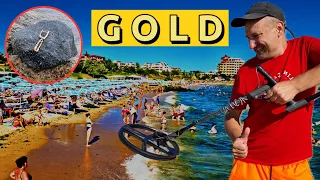 ⛱️RAISING GOLD IS EASY Gold earring FROM THE BEACH. Gold digging on the beach. Beach search. XP DEUS