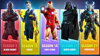 Evolution of Fortnite Tier 100 Battle Pass Skins (Chapter 1 Season 1 - Chapter 4 Season 5 OG)