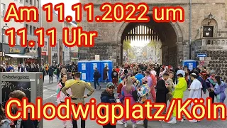 11.11 Uhr am 11.11.2022 am Chlodwigplatz in Köln - Sessionseröffnung Kölner Karneval 2022/2023