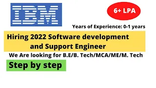 IBM off campus drive 2022 batch | IBM Hiring Software Engineer | IBM jobs 2022 | #IBM | #job