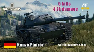 WOT World of Tanks Kunze Panzer - 5 kills 4,7k damage